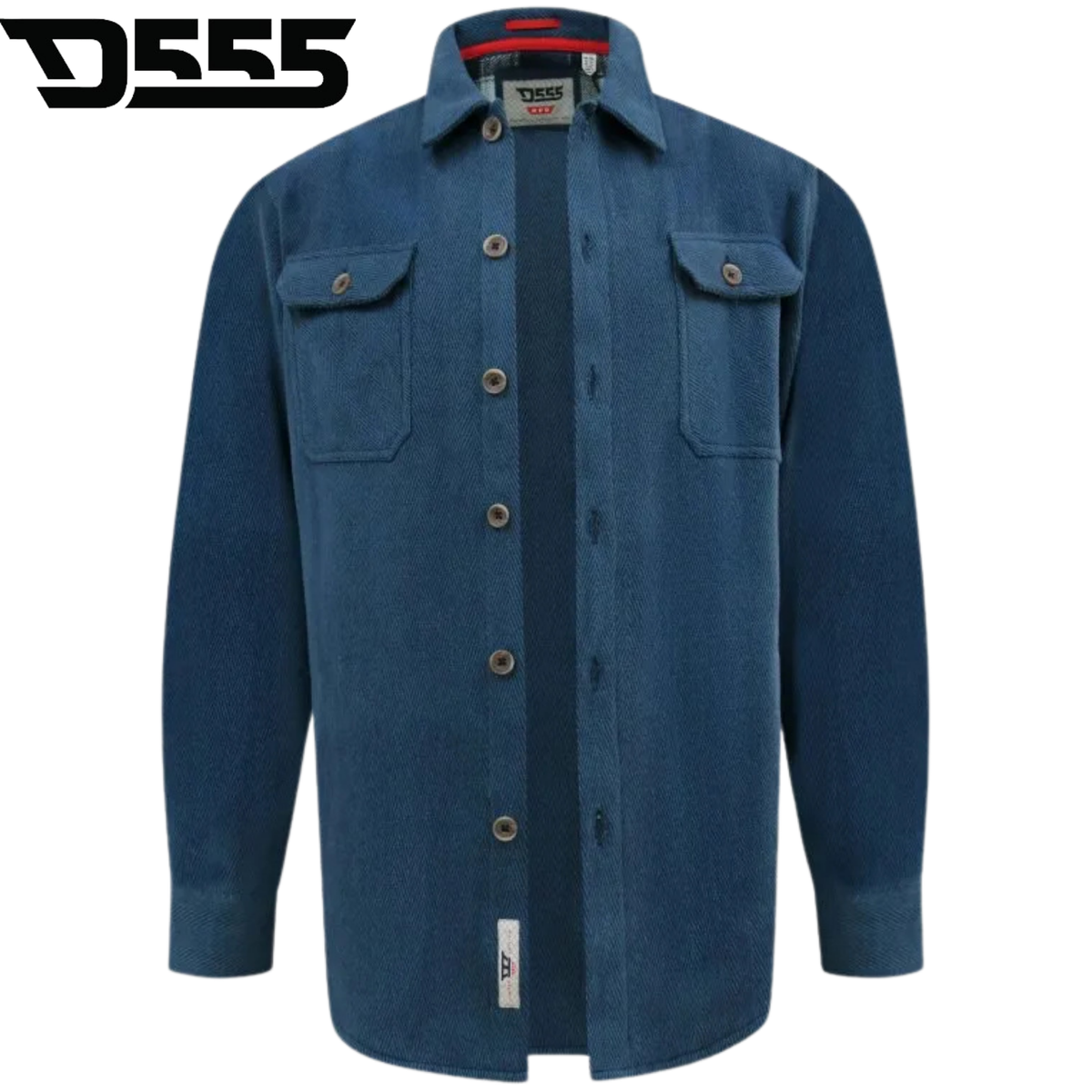 Duke Leonard Herringbone Overshirt Navy