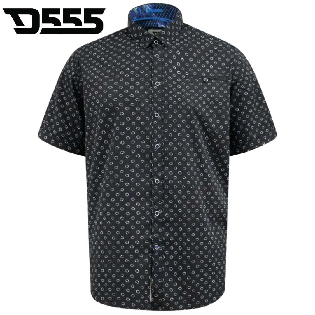 Duke Matlock Print Pattern Shirt Black