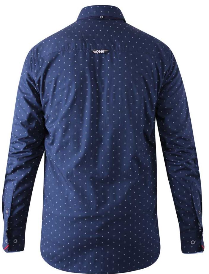 Duke X-Tall Chilton Navy Print Shirt Navy