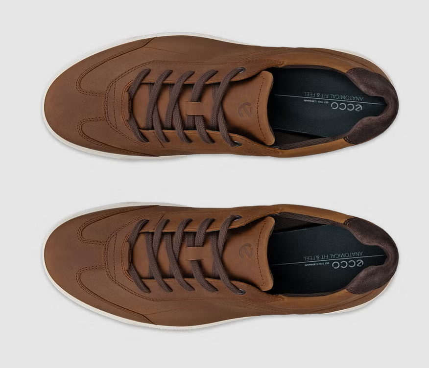 Ecco Byway Nubuck Brown Lace Shoe Brown