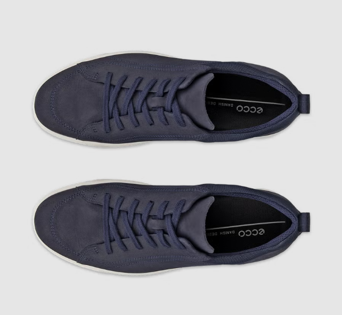 Ecco Byway Nubuck Navy Lace Shoe Navy