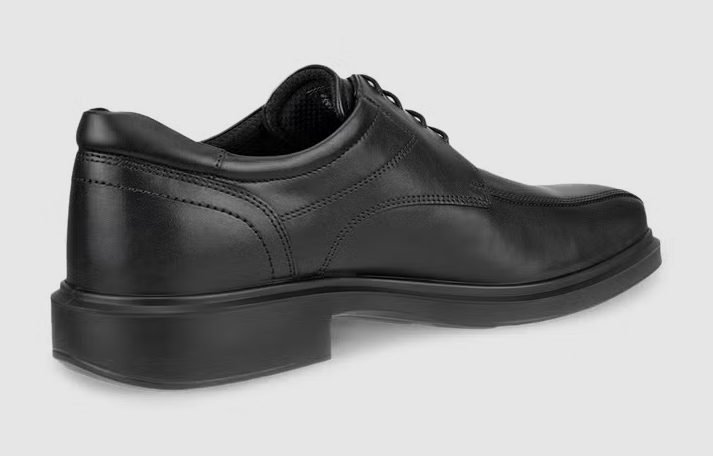 Ecco Helsinki Black Laced Leather Shoes Black