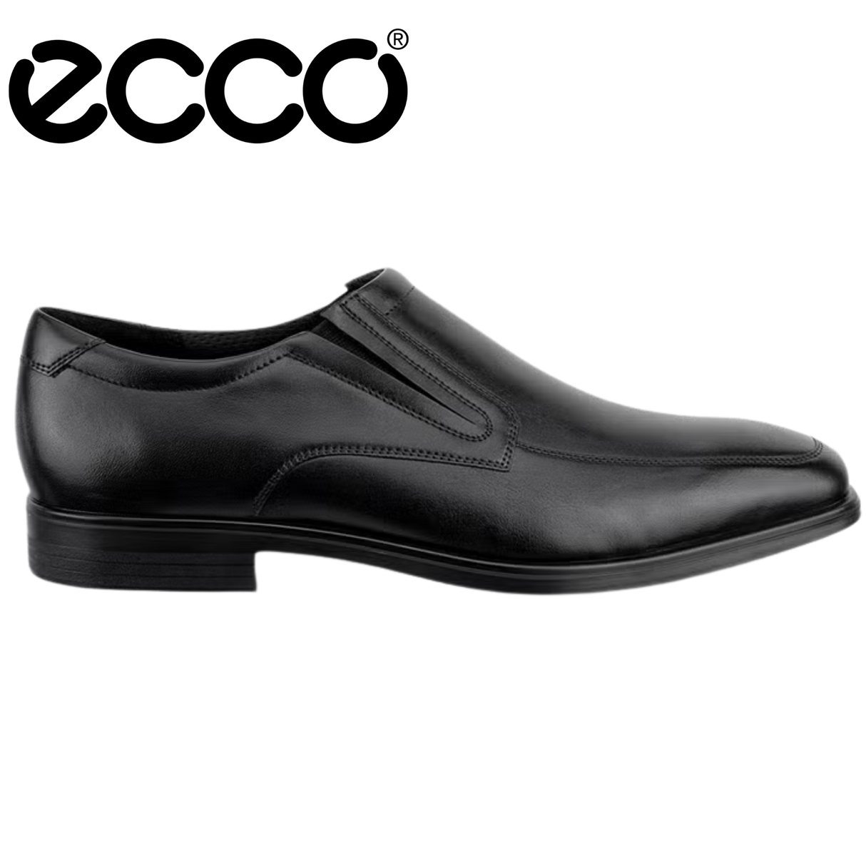 Ecco Melbourne Slip On Leather Shoe Black