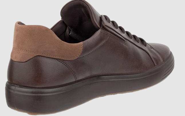 Ecco Soft 7 Leather Mocha Lace Shoe