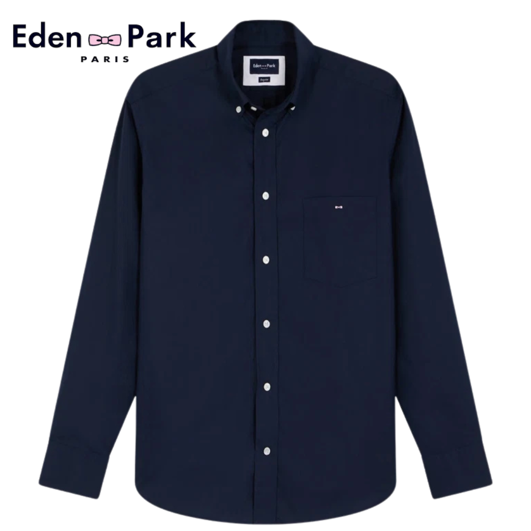 Eden Park Oxford Dobby Navy Shirt Navy