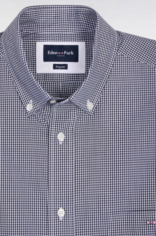 Eden Park Zodiac Gingham Check Shirt Navy