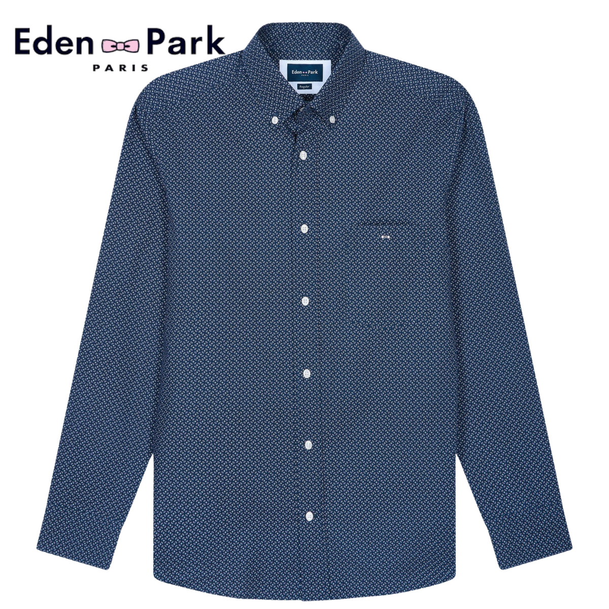 Eden Park Micro Bow Print Navy Shirt Navy