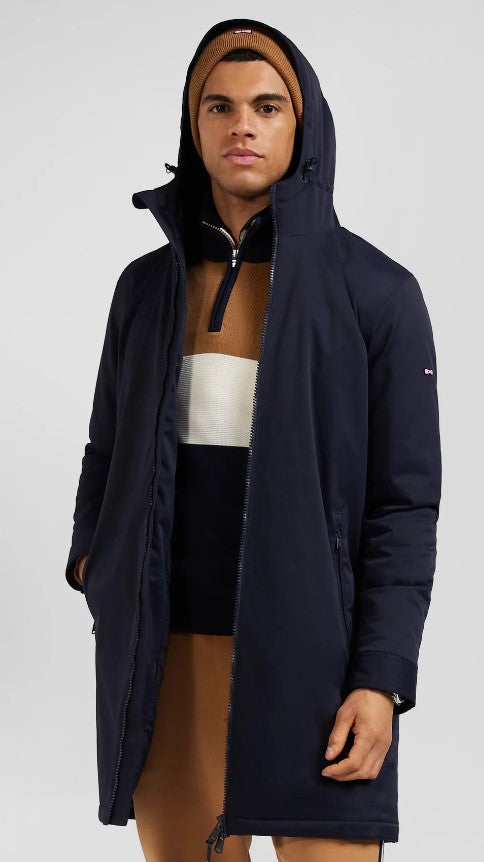 Eden Park Full Zip Navy Hooded Parka Navy