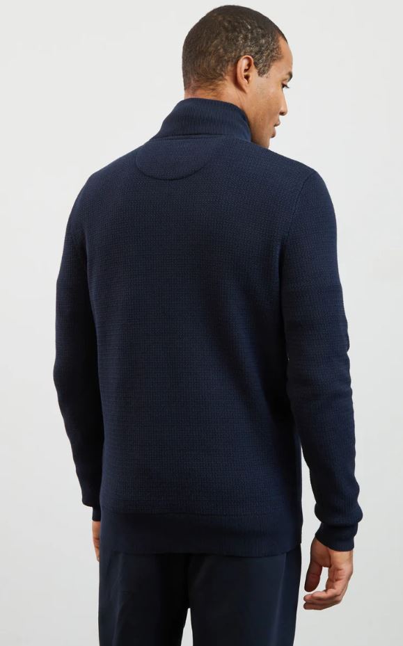 Eden Park 1/4 Zip Knit Cable Knit Navy