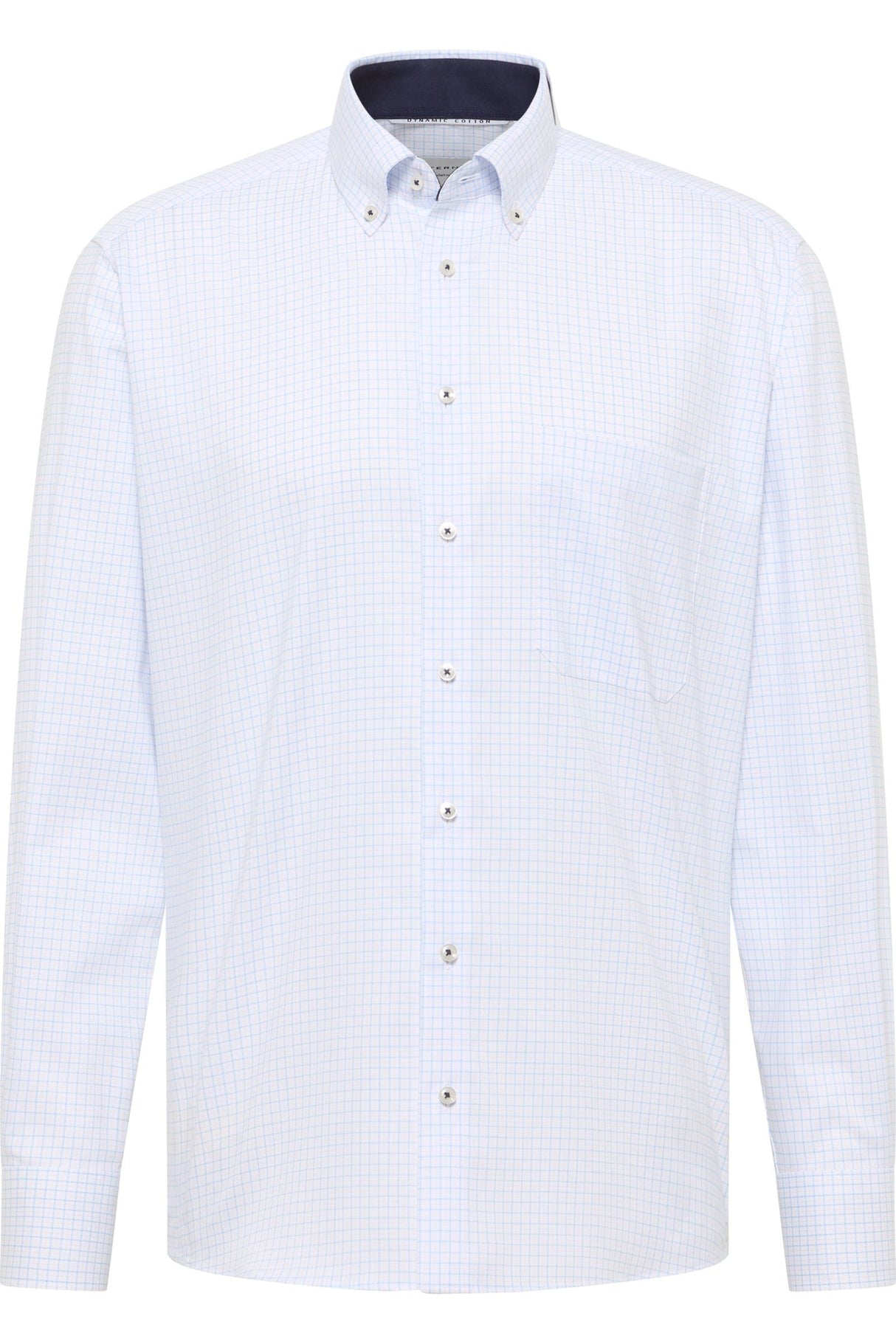 Eterna Rose And Blue Checkered Shirt Blue