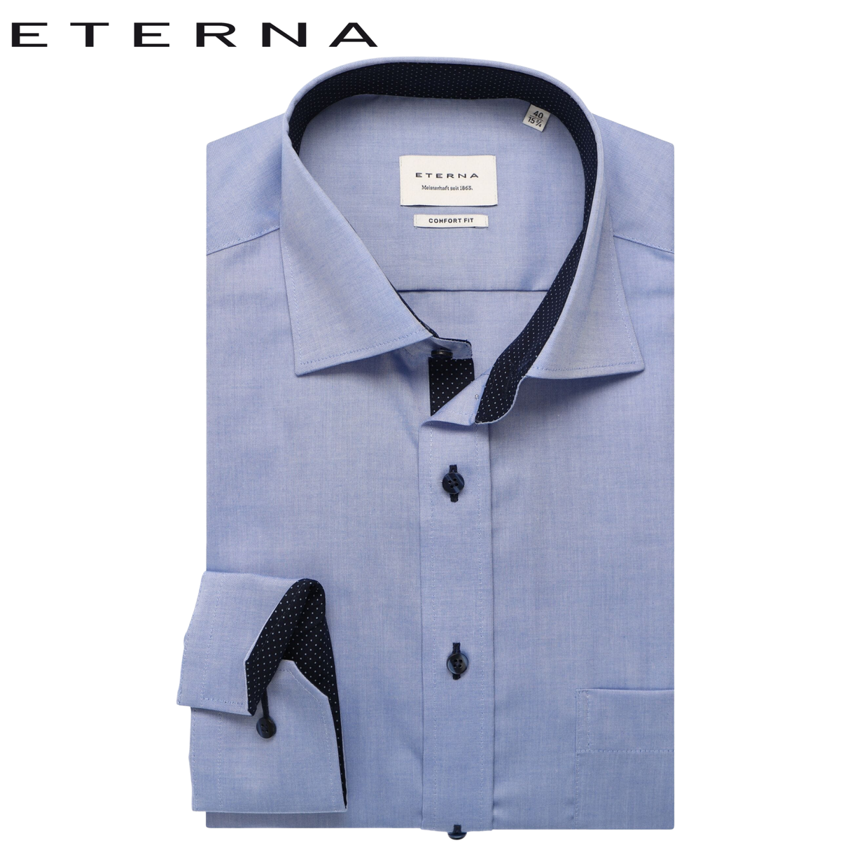 Eterna Blue With Navy Trim Shirt Blue