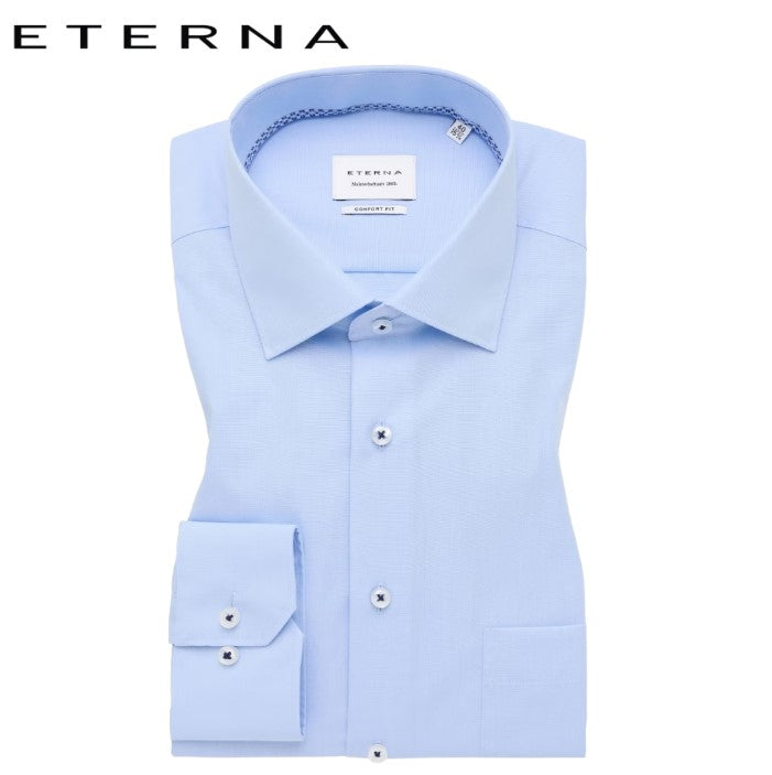Eterna Light Blue Aqua Ton Formal Shirt Blue