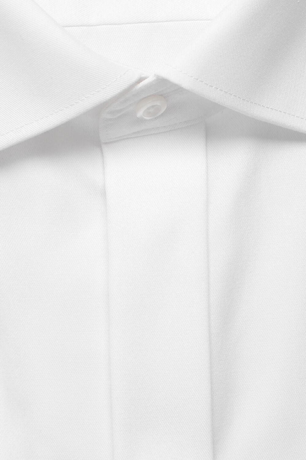 Eterna White Twill Double Cuff Shirt White