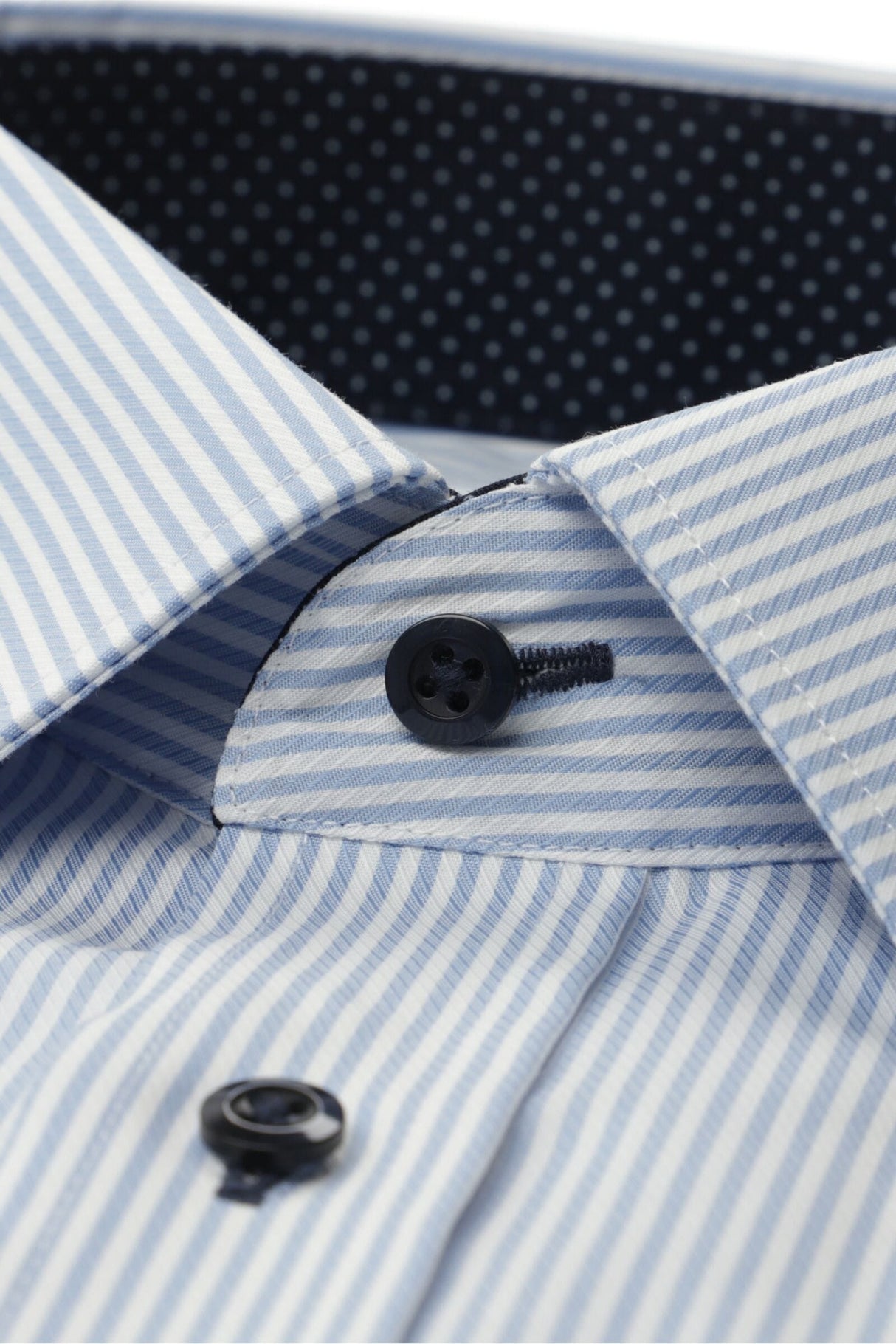 Eterna Classic Blue Stripe Shirt Blue