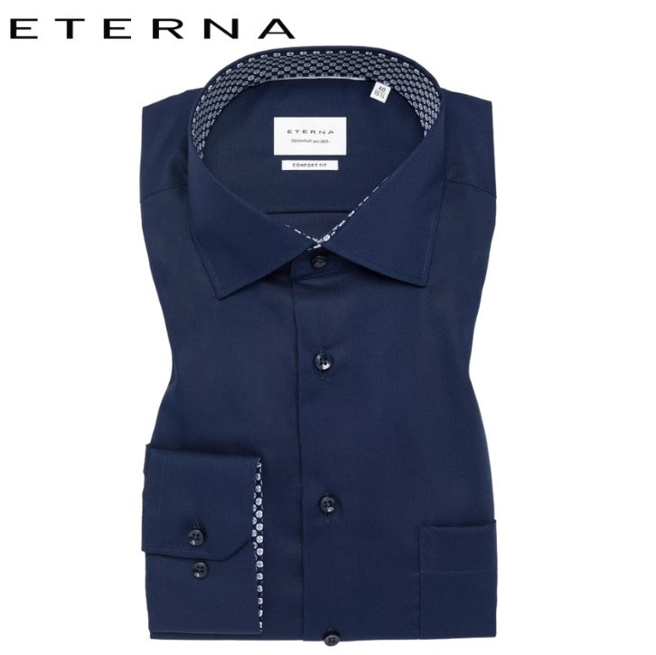Eterna Classic Navy With Collar Trim Navy