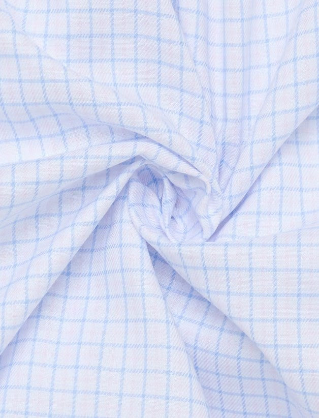 Eterna Rose And Blue Checkered Shirt Blue