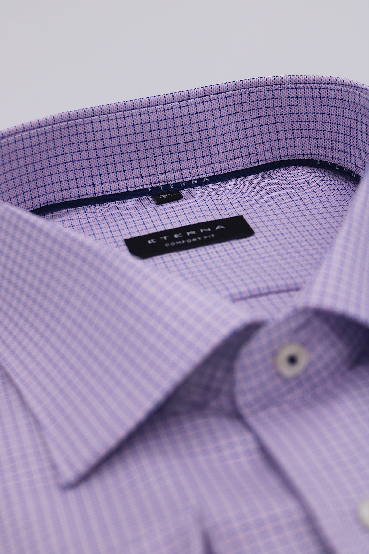 Eterna Pink And Blue Check Shirt Pink