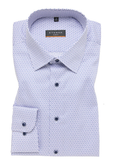 Eterna Solis Lilac Patterned Shirt Purple