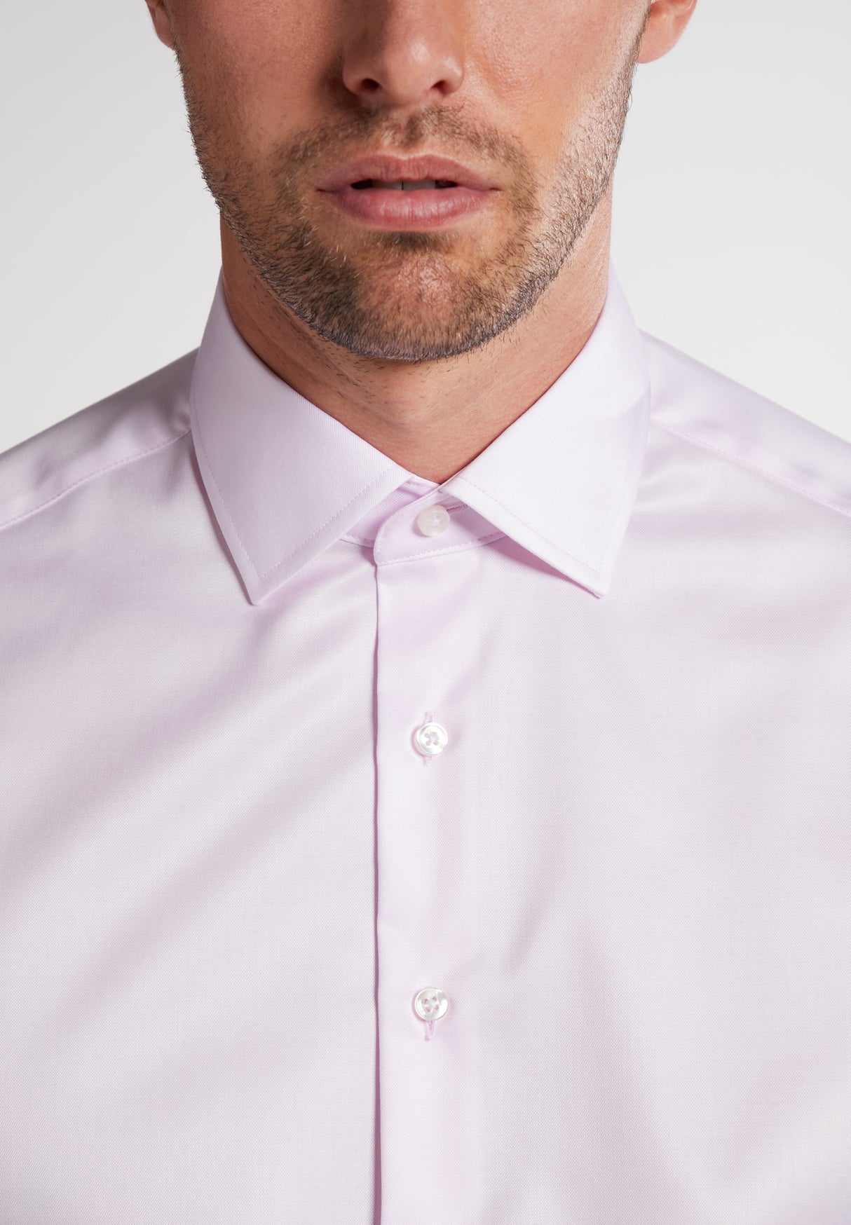 Eterna X-Tall Twill Light Pink Shirt Pink