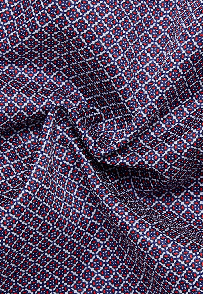 Eterna X-Tall Print Red Dit Floral Shirt Red