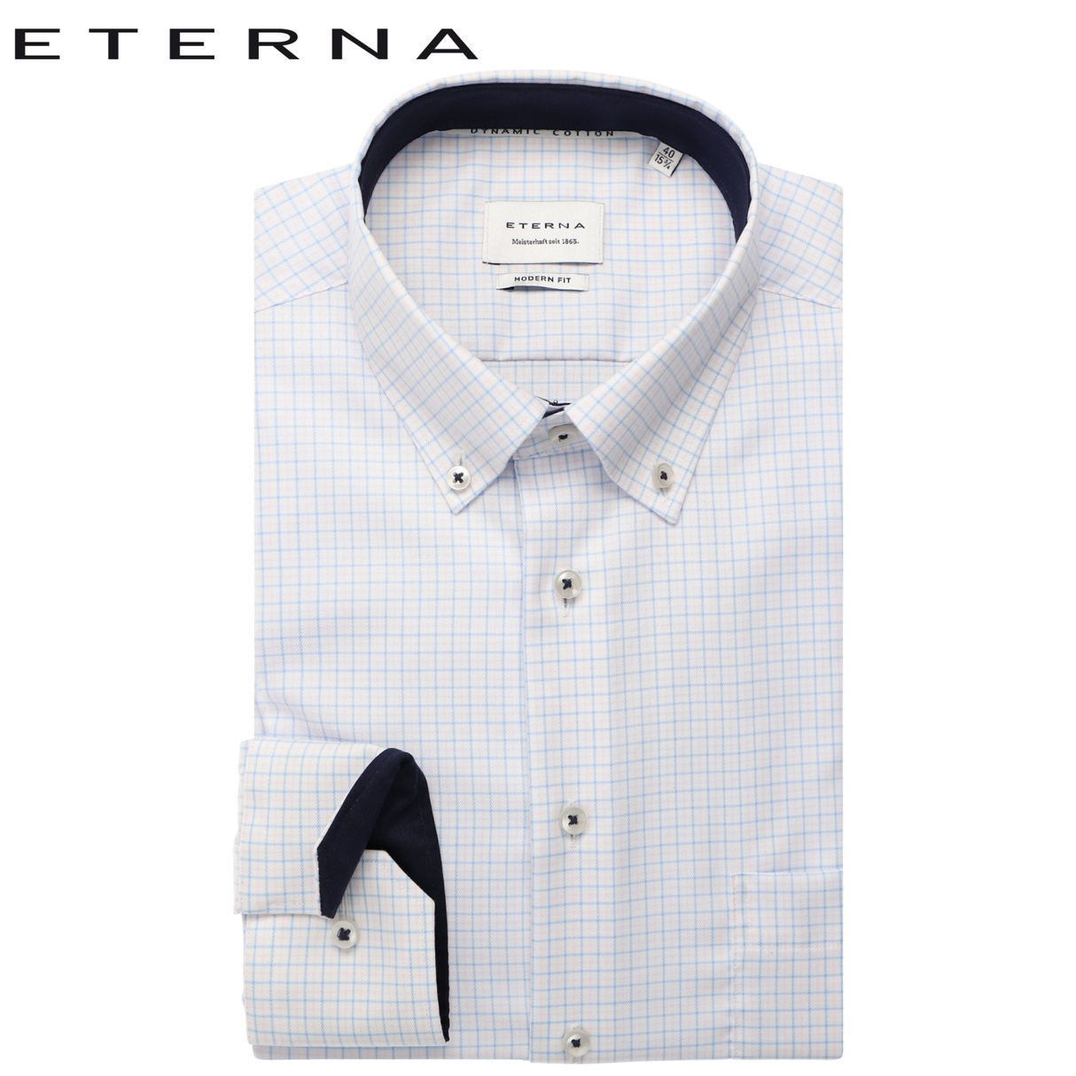 Eterna Xtall Blue And Pink Check Blue