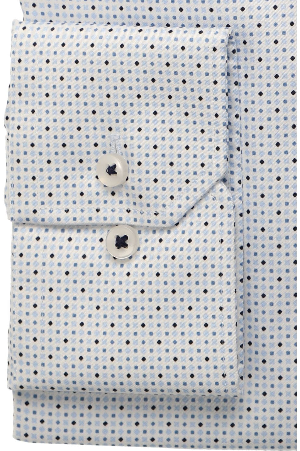 Eterna X-Tall Blue & Navy Spotted Shirt Blue