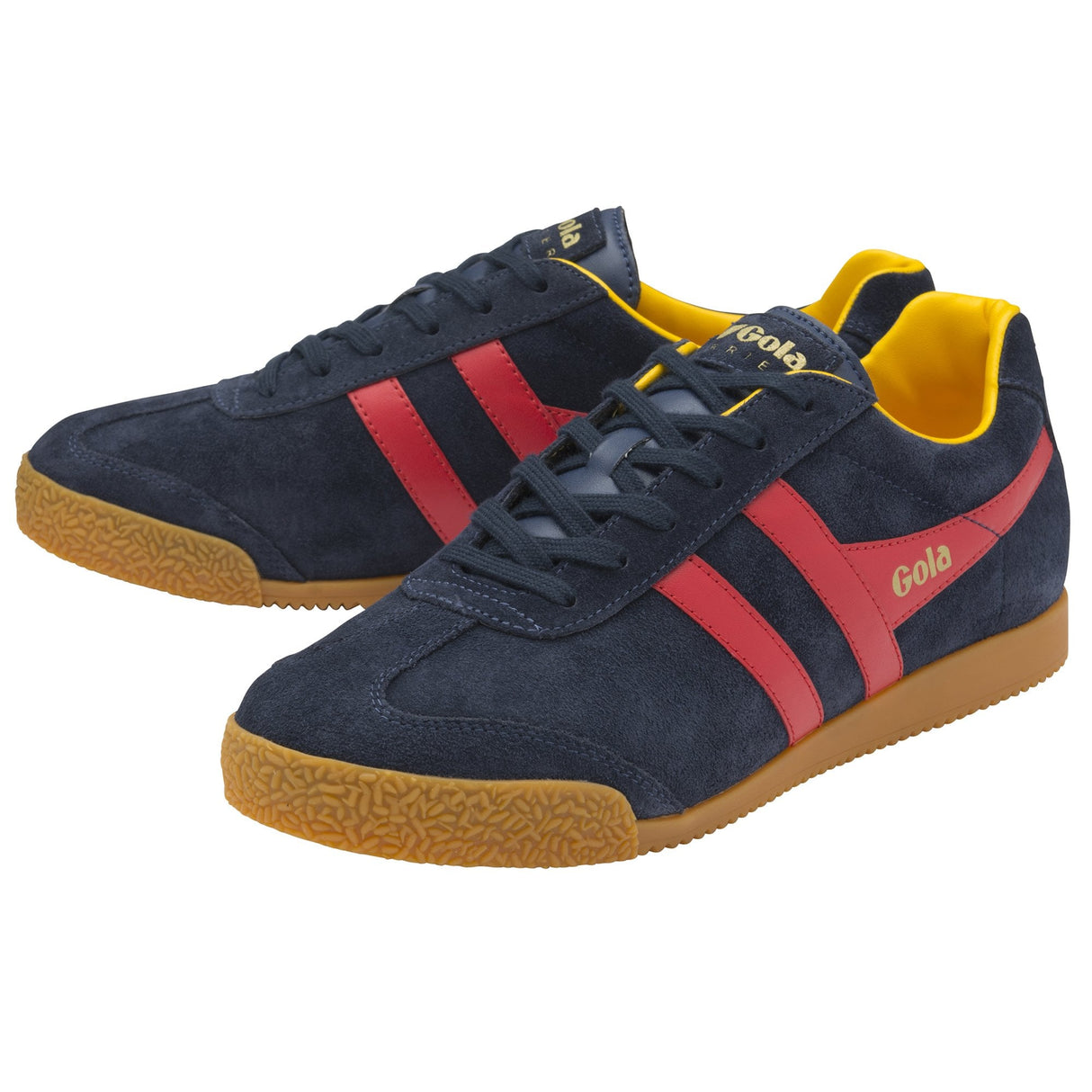 Gola Harrier Suede Navy & Red Sneaker Navy