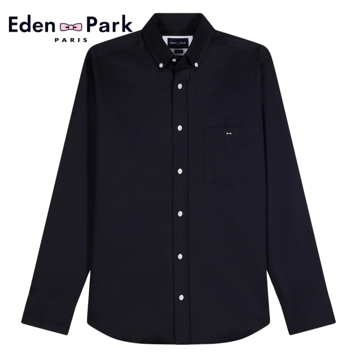 Eden Park Piqué Cotton Navy Shirt Navy