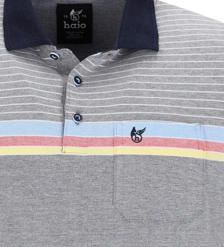 Hajo Stay Fresh Grey Polo Grey