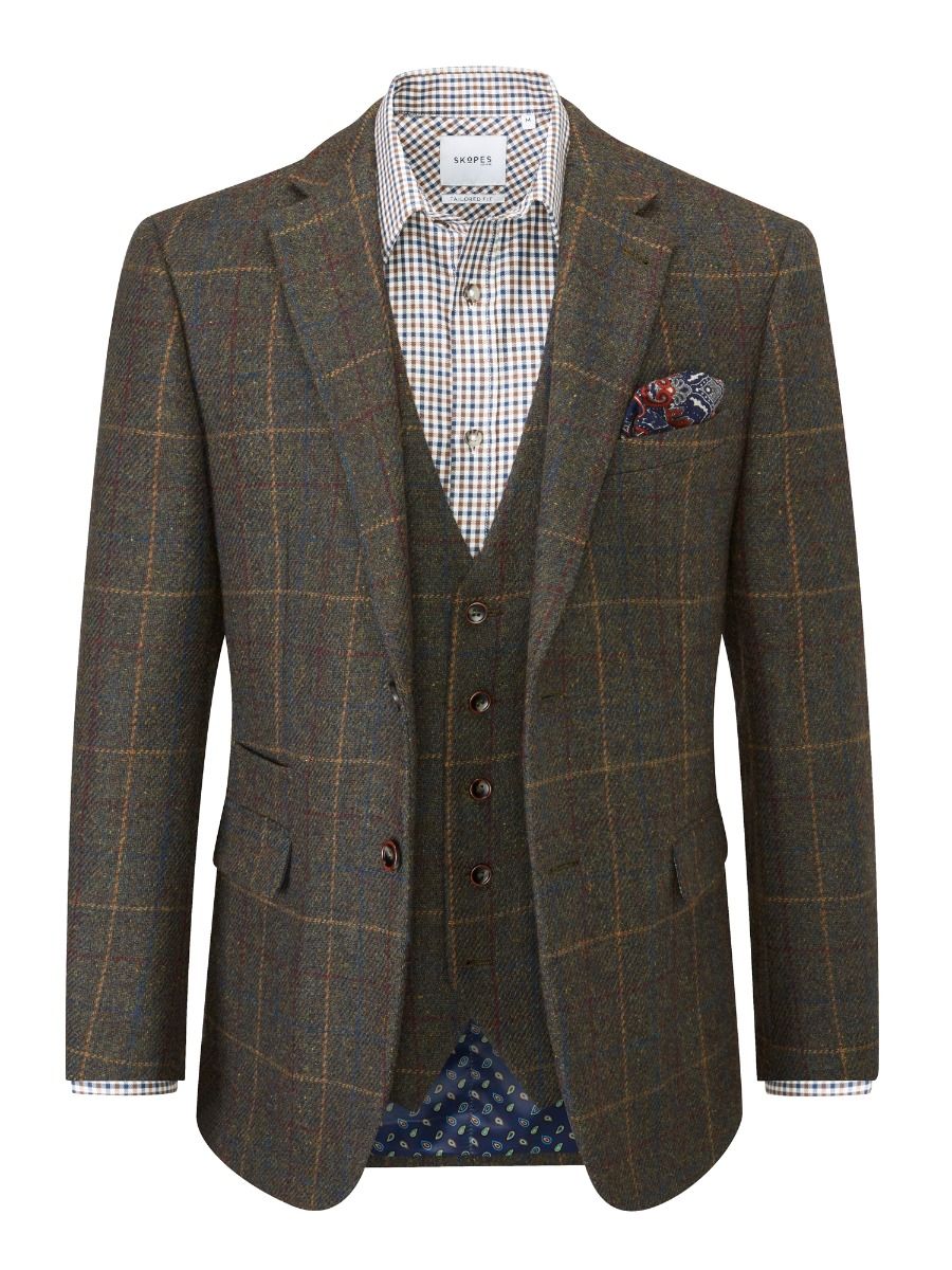 Skopes Hanagan Green Check Sports Jacket Green
