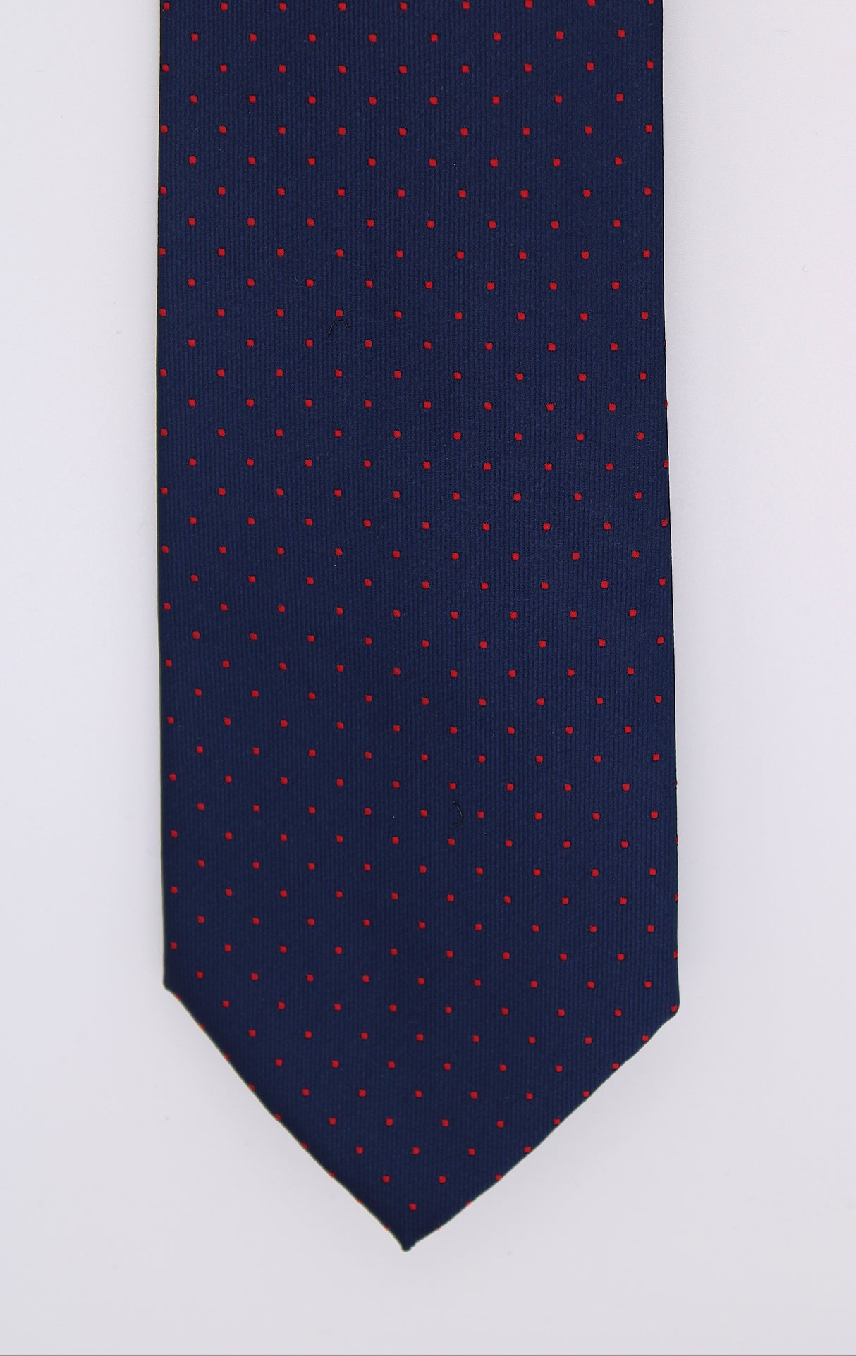 Hunter & Oak X-Long Navy & Red Spot Tie Navy