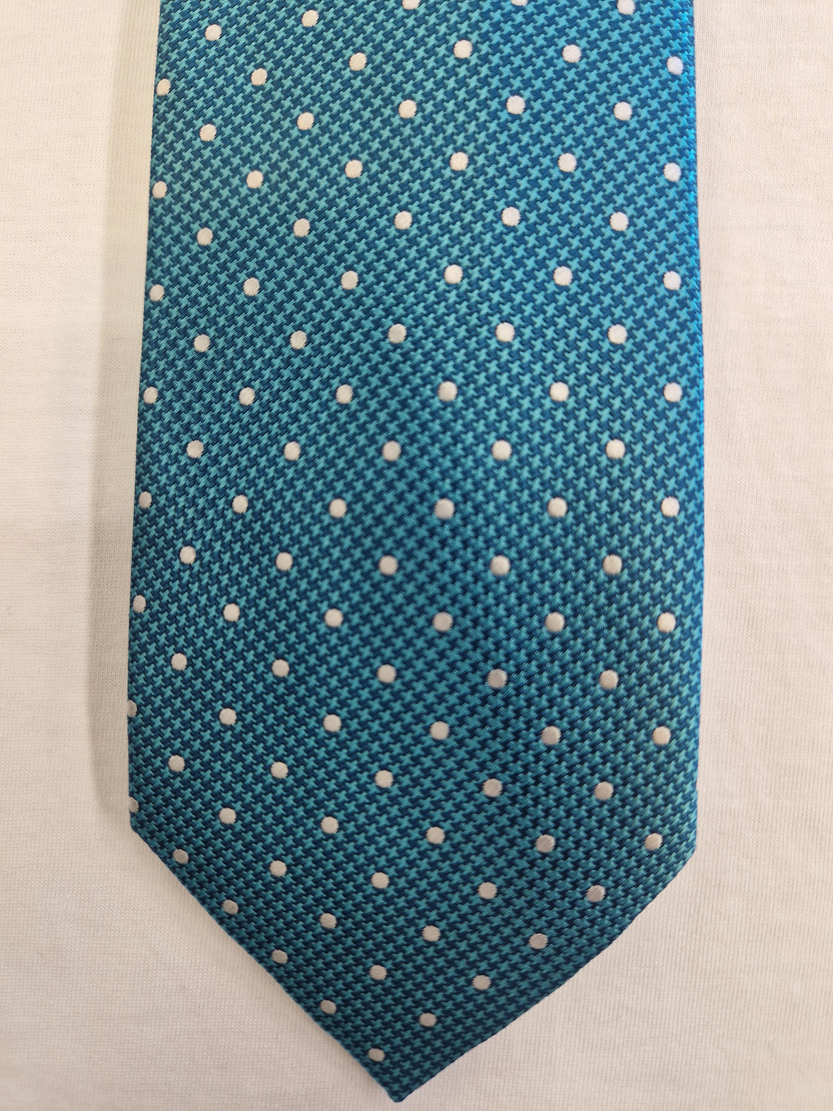 Hunter & Oak X-Long Teal Spotted Tie Teal