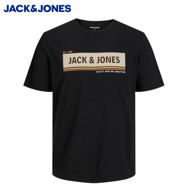 Jack & Jones Adam Black Crew Neck Tee Black
