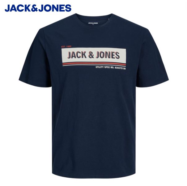 Jack & Jones Adam Navy Crew Neck Tee Navy