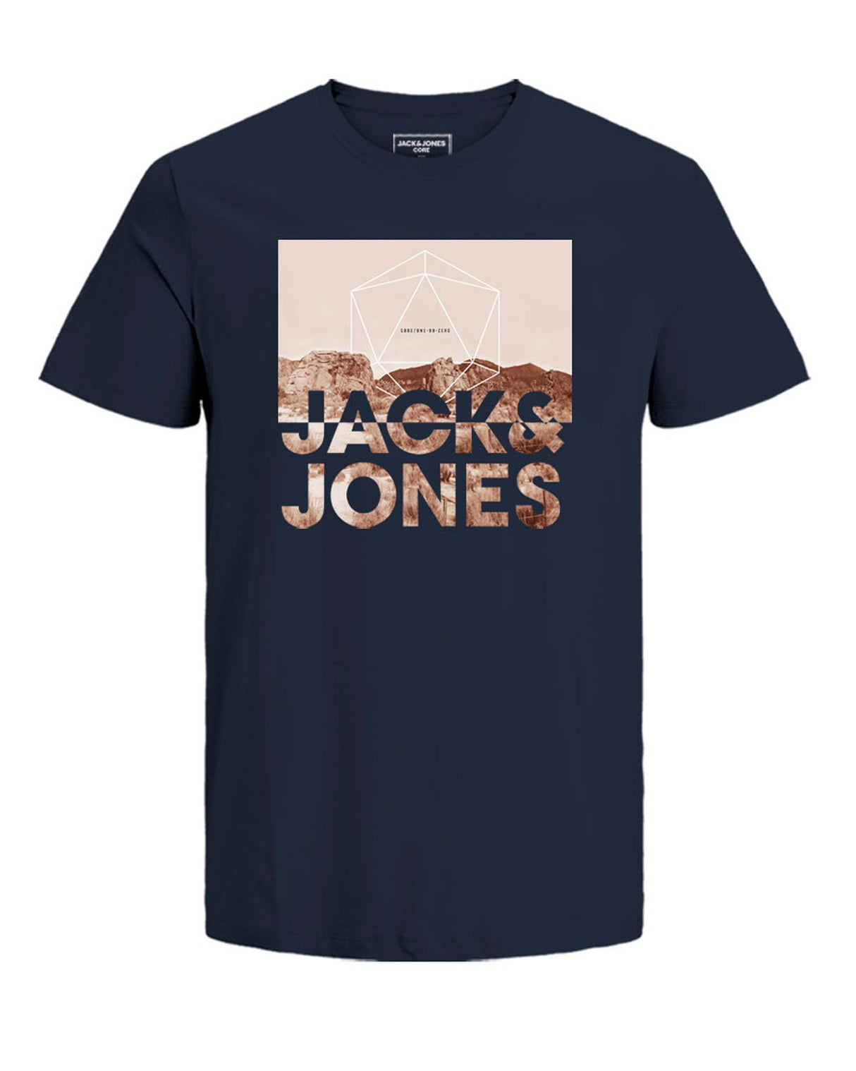 Jack & Jones Alfie Navy Print Tee Navy