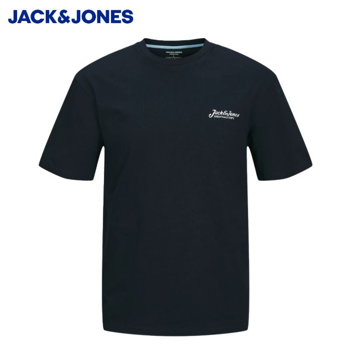 Jack & Jones Beau Navy Round Neck Tee Navy