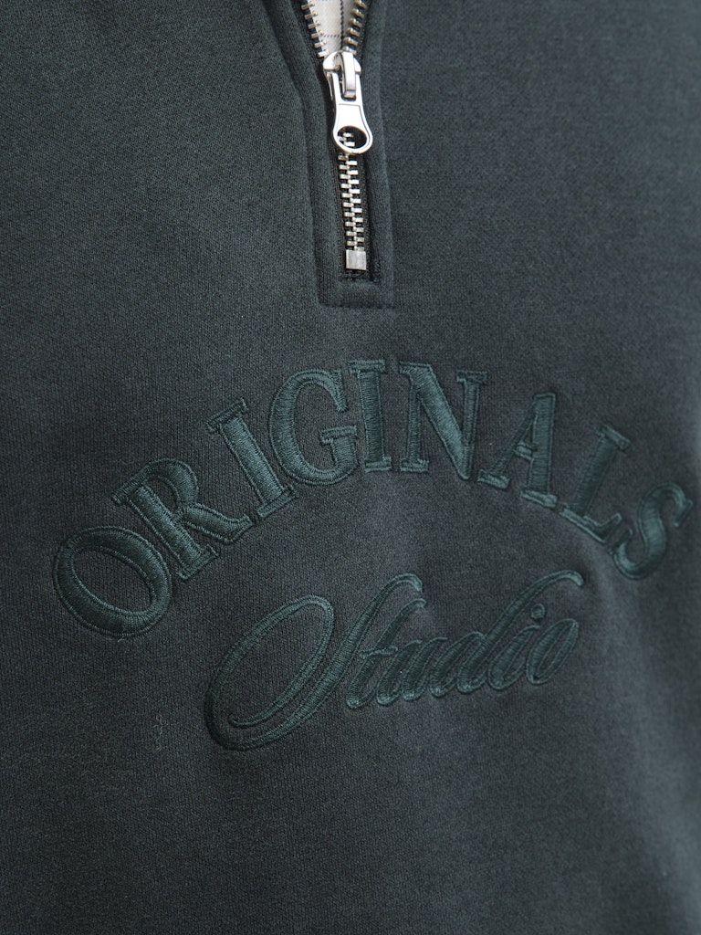 Jack & Jones Bleecker Zip Green Sweater Green