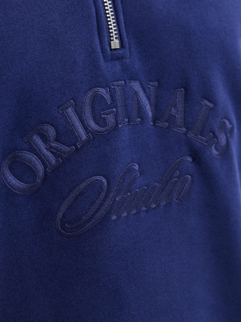 Jack & Jones Bleecker Navy Zip Sweater Navy