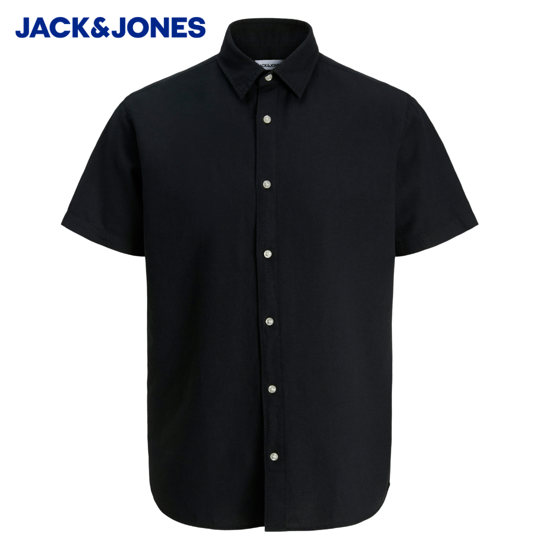 Jack & Jones Breeze Linen Black Shirt Black