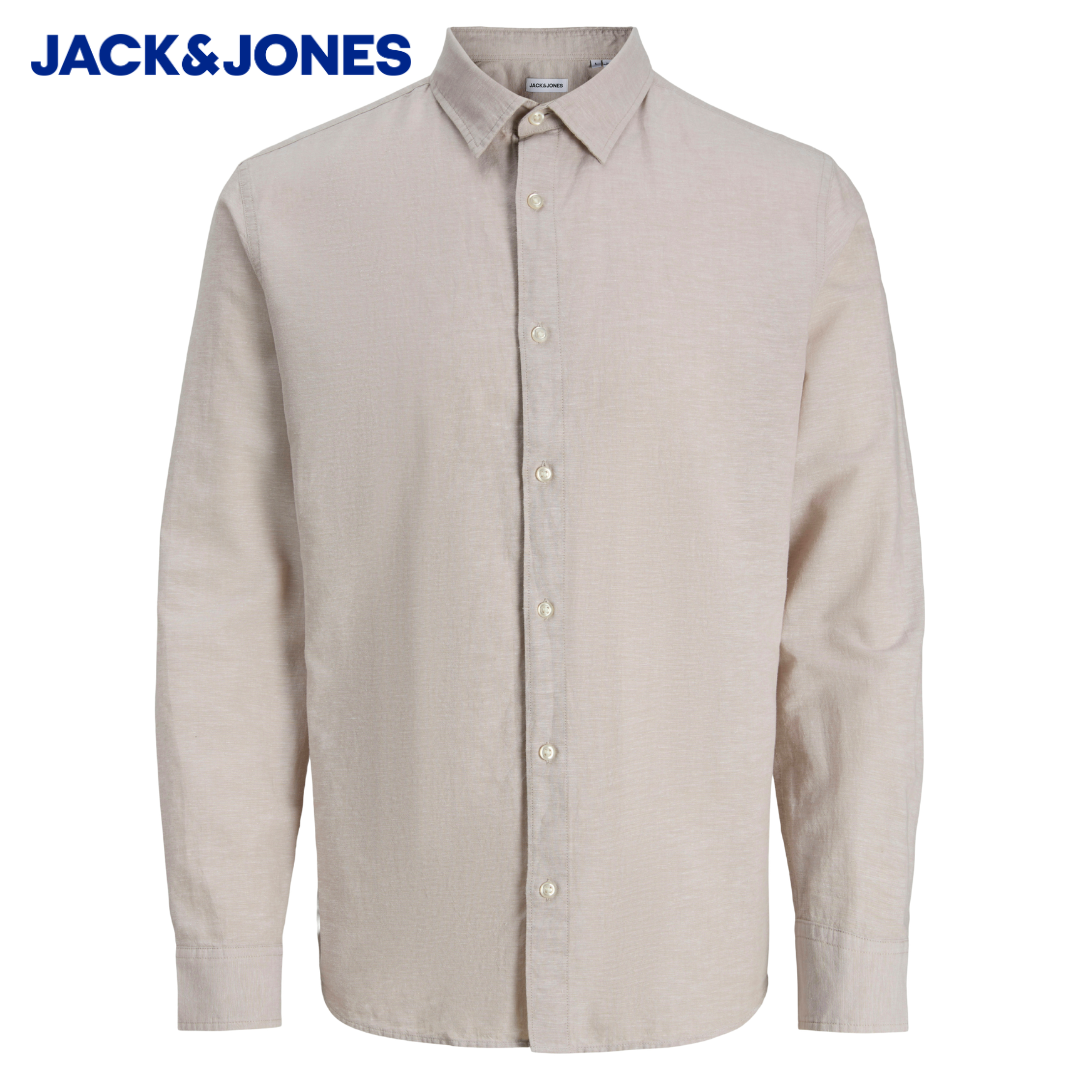 Jack & Jones Breeze Linen String Shirt Beige