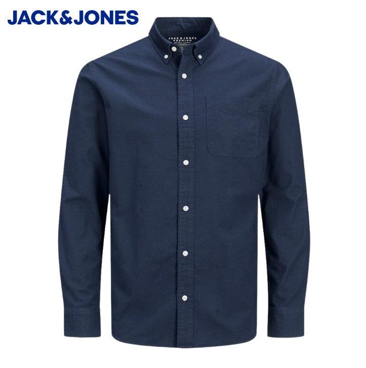 Jack & Jones Brook Navy Oxford Shirt Navy