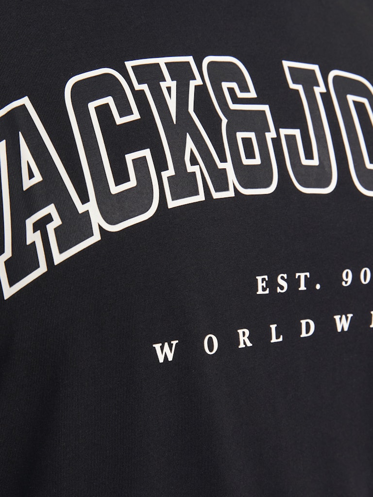 Jack & Jones Caleb Logo Black Tee Black