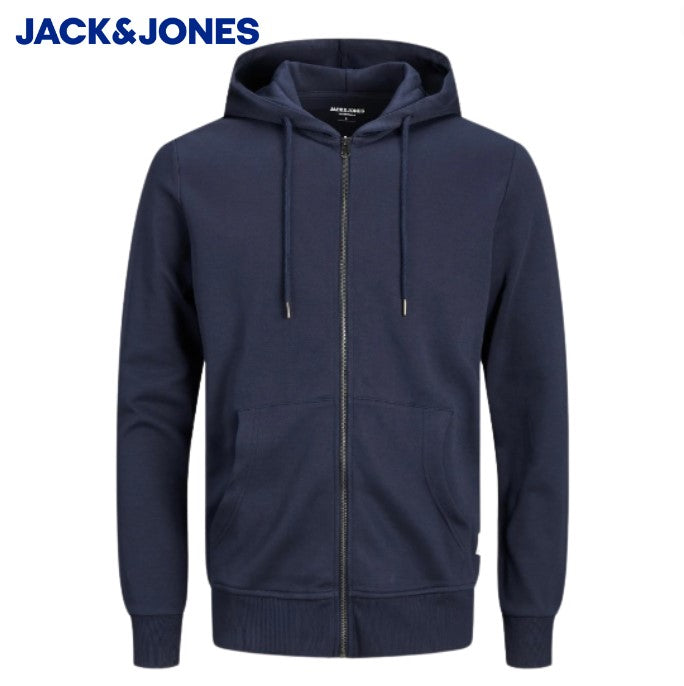Jack & Jones Full Zip Navy Sweat Hoody Navy