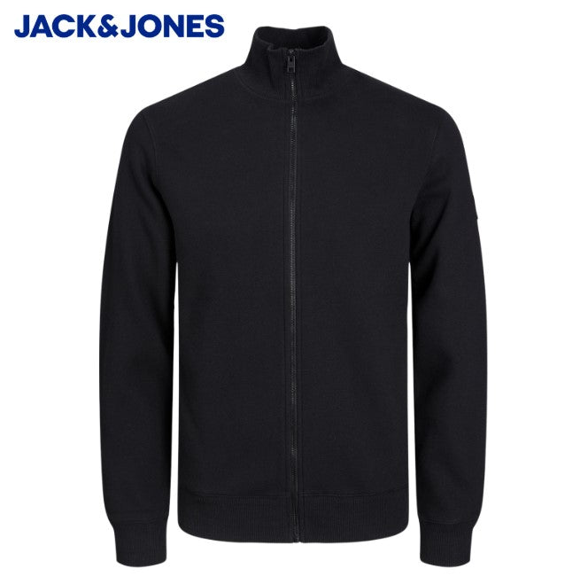 Jack & Jones High Neck Black Zip Sweater Black
