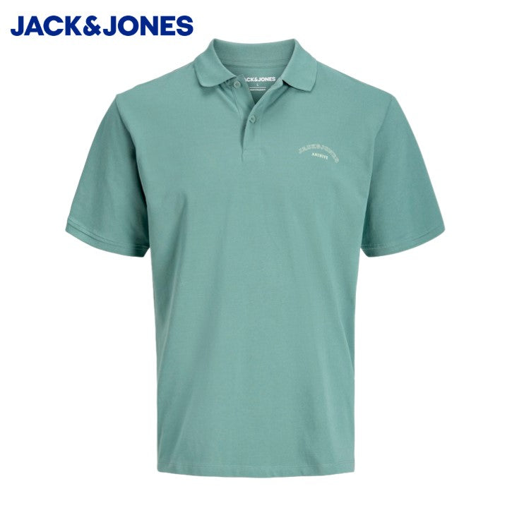 Jack & Jones College Logo Mineral Polo Blue