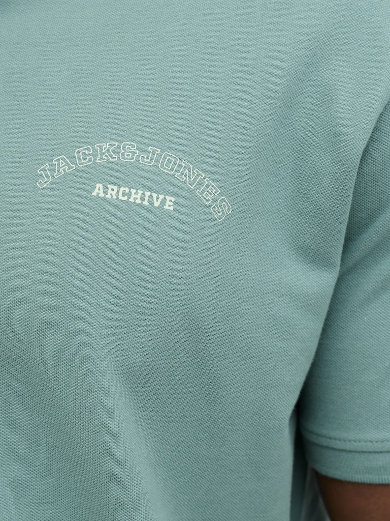 Jack & Jones College Logo Mineral Polo Blue