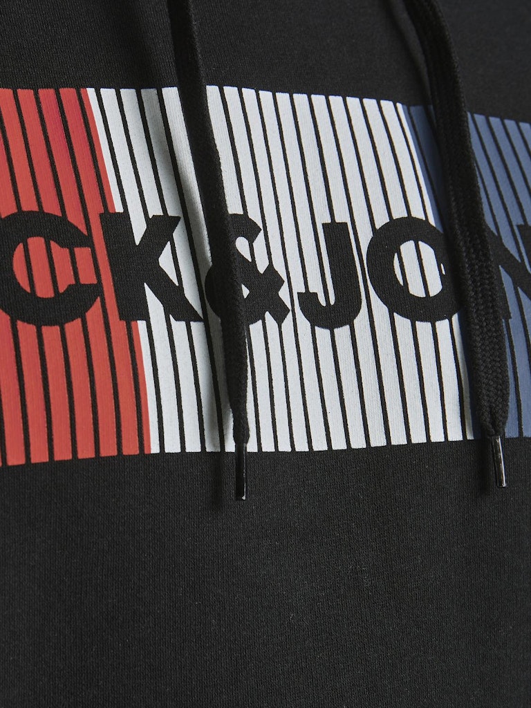 Jack & Jones Corp Logo Black Hoodie Black