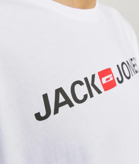 Jack & Jones Corp Logo White T-Shirt White