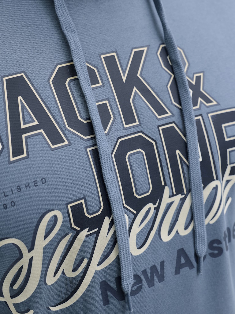 Jack & Jones E-Logo Blue Mirage Hoodie Blue
