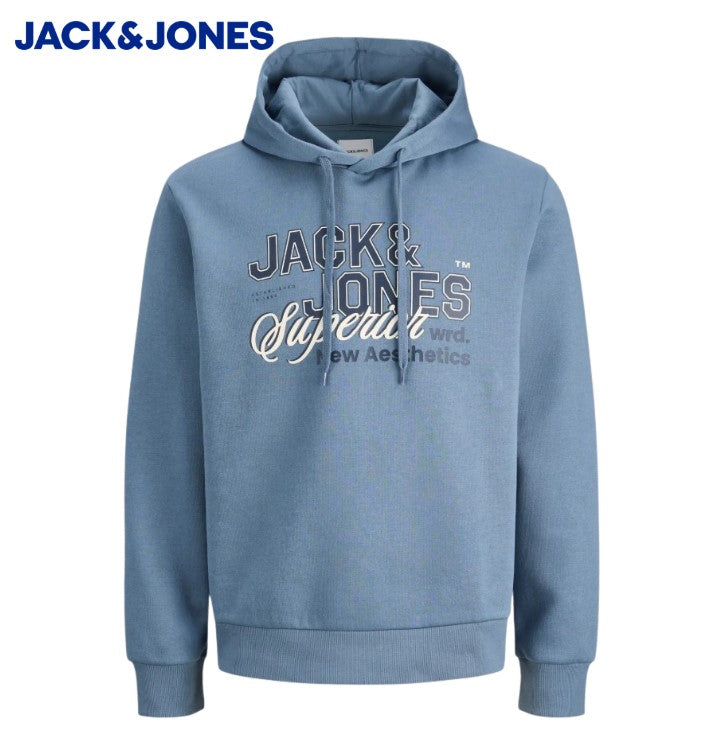 Jack & Jones E-Logo Blue Mirage Hoodie Blue